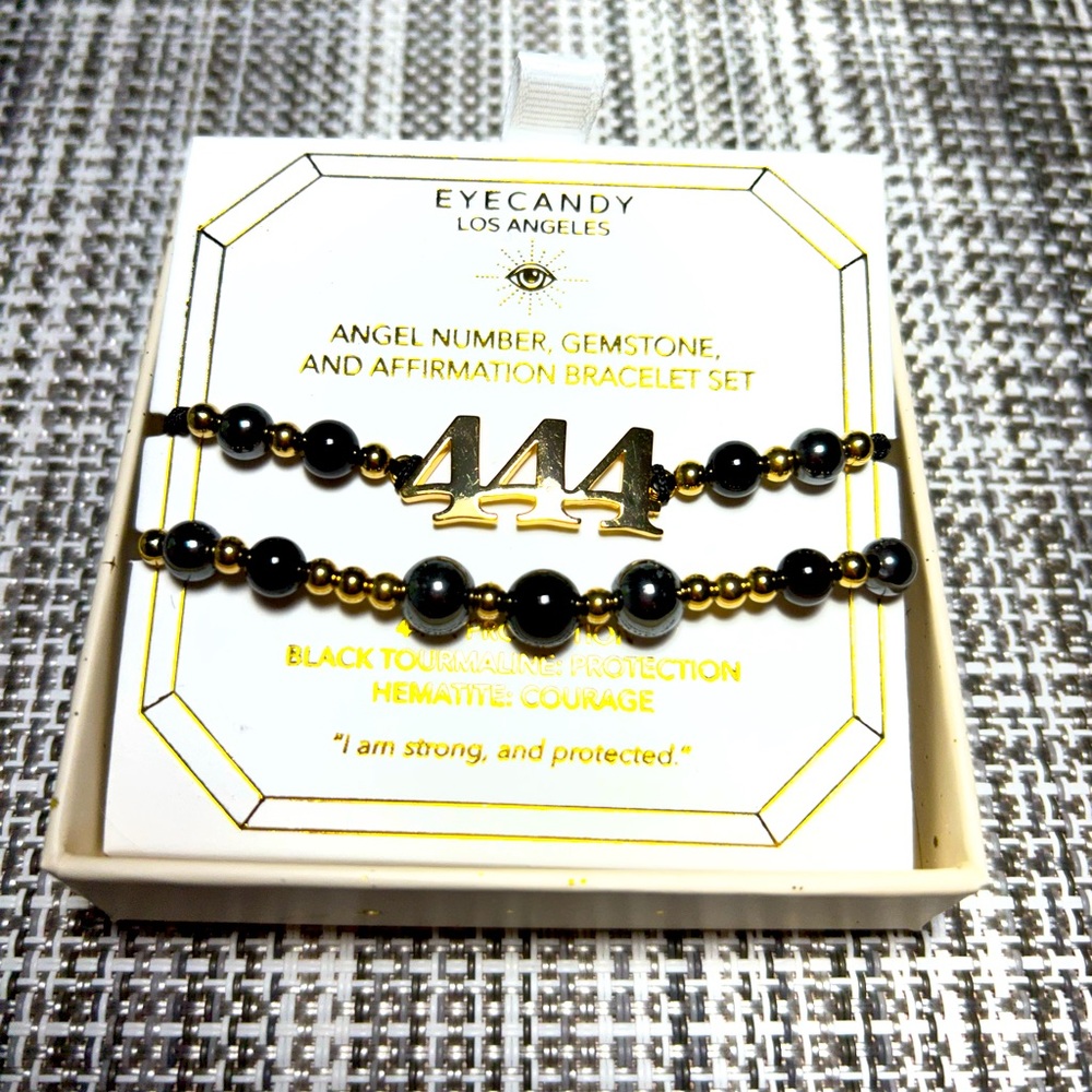 Eye Candy BRAND NEW 2 gold toned adjustable bracelet with stones ❤️ Box included